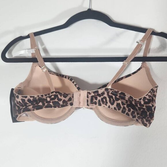 Frederick's of Hollywood Leopard Print Push-Up Bra Size 36C NWT Lingerie Shower - Picture 4 of 12